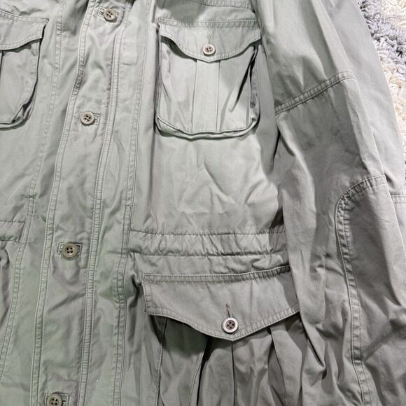 Vintage‎ LL Bean Jacket Heavy Canvas Cotton Green Work Outdoors Men’s XL - Picture 3 of 6